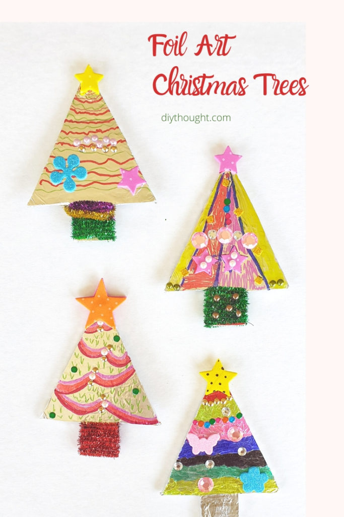 foil art sharpie Christmas tree