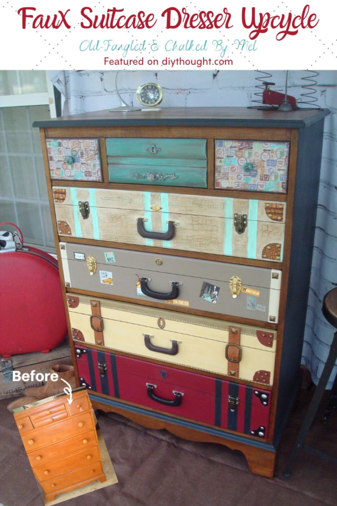 Faux Suitcase Dresser Upcycle