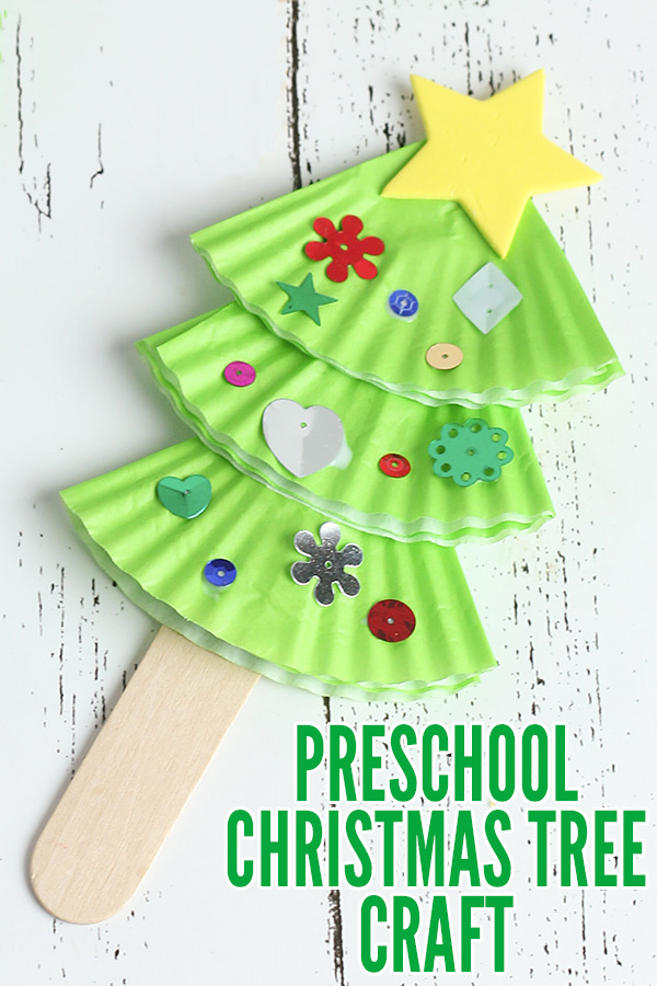 cupcake liner christmas tree craft