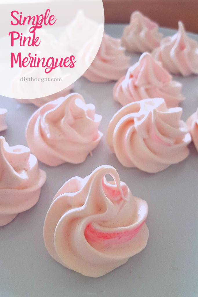 Simple Pink Meringues