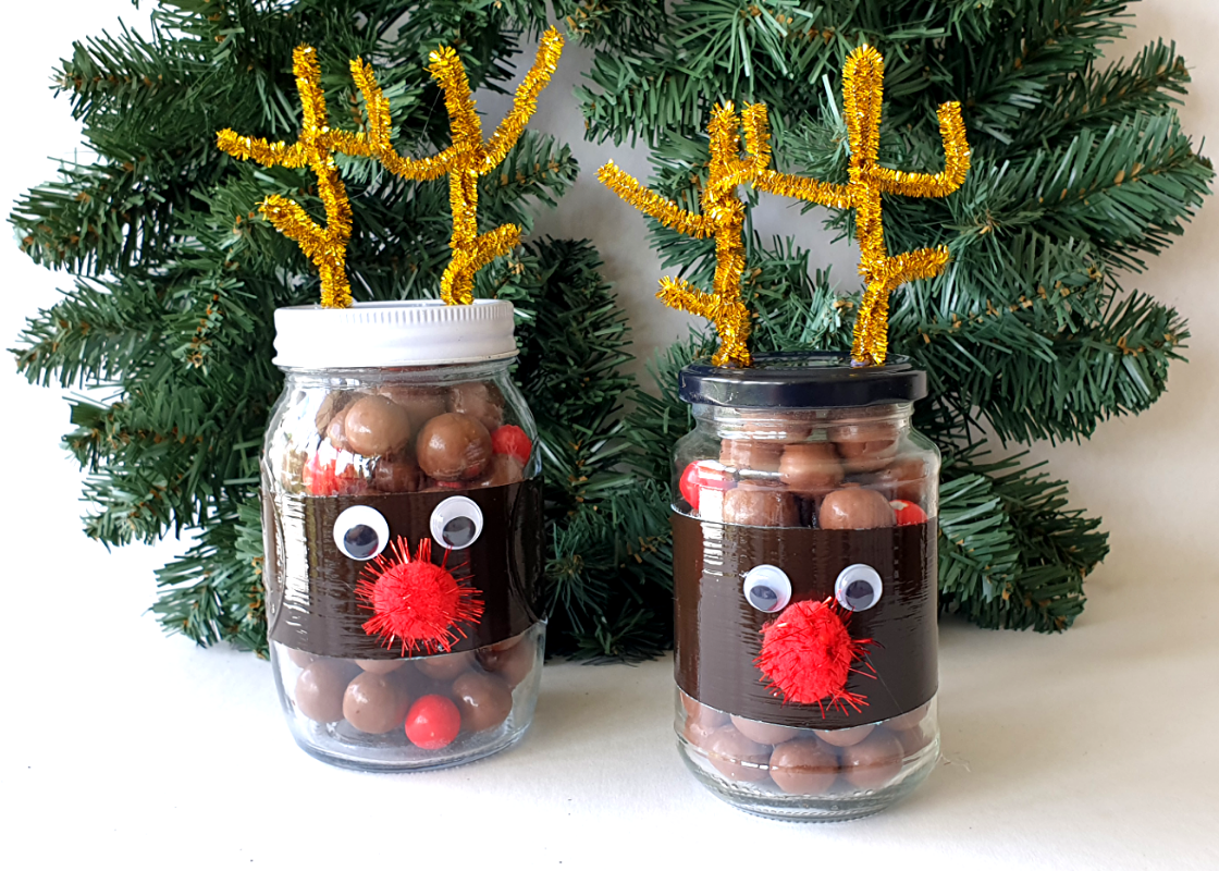 DIY Reindeer Christmas Mason Jars Diy Thought