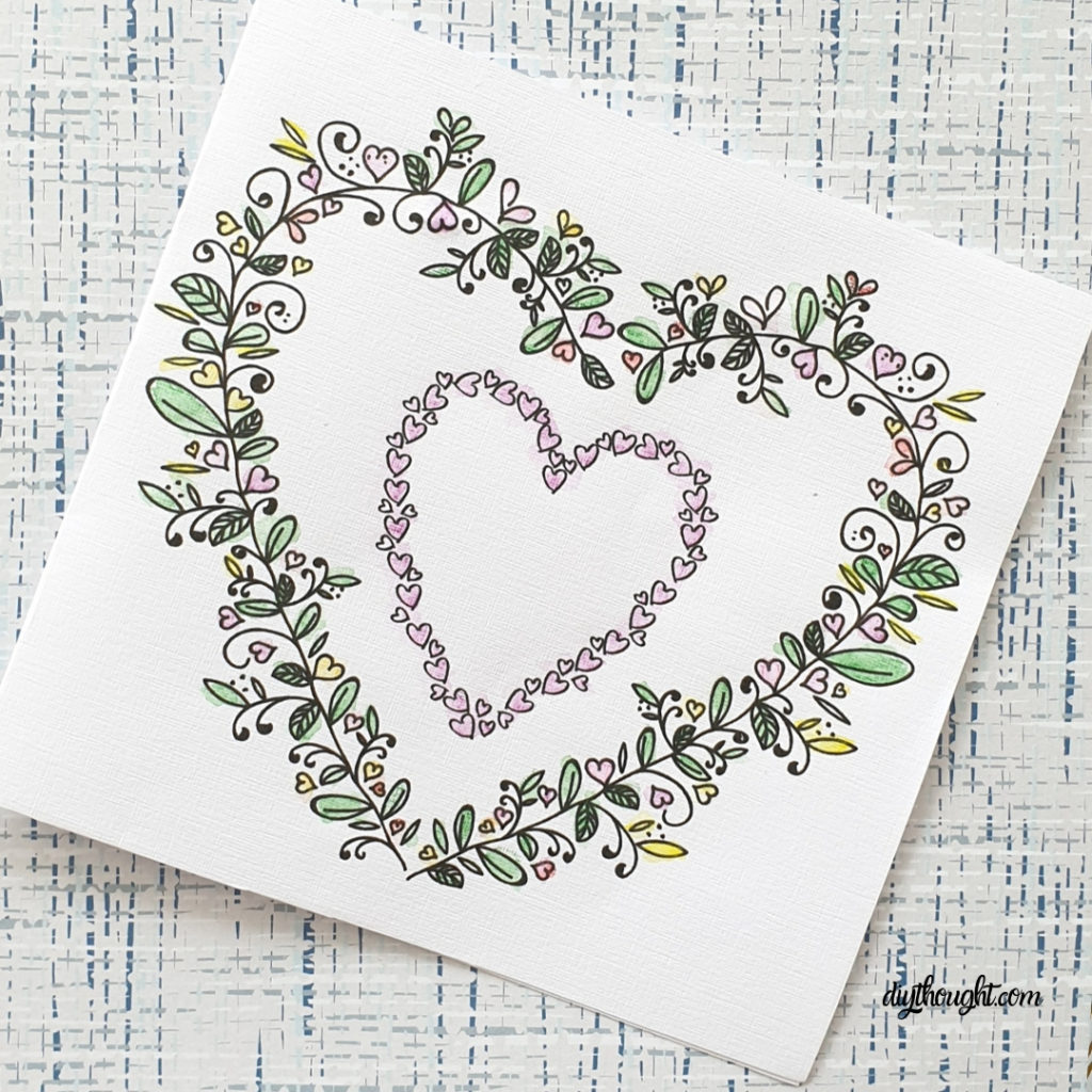 Heart Wreath Card Printable