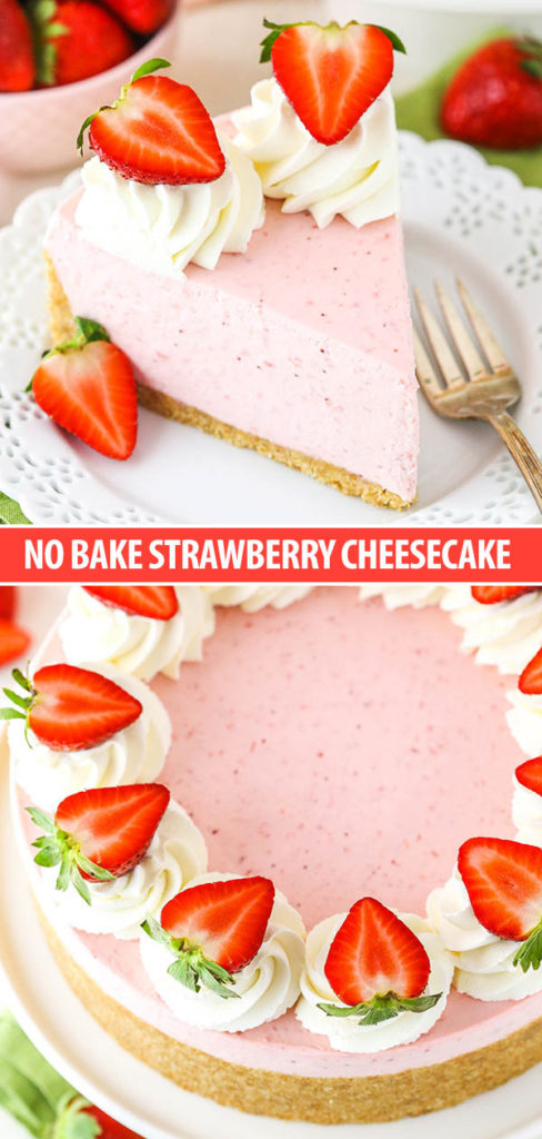 no-bake strawberry cheesecake 