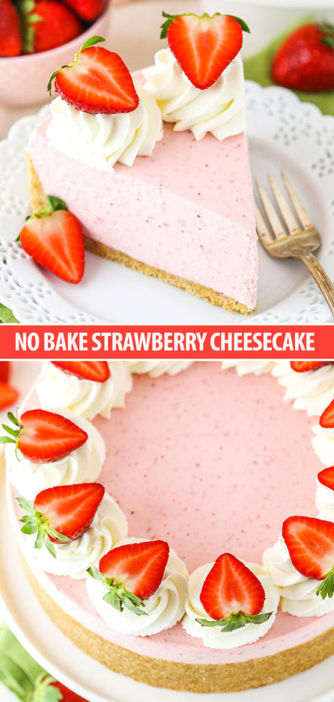 no-bake strawberry cheesecake