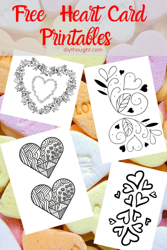 free heart card printables