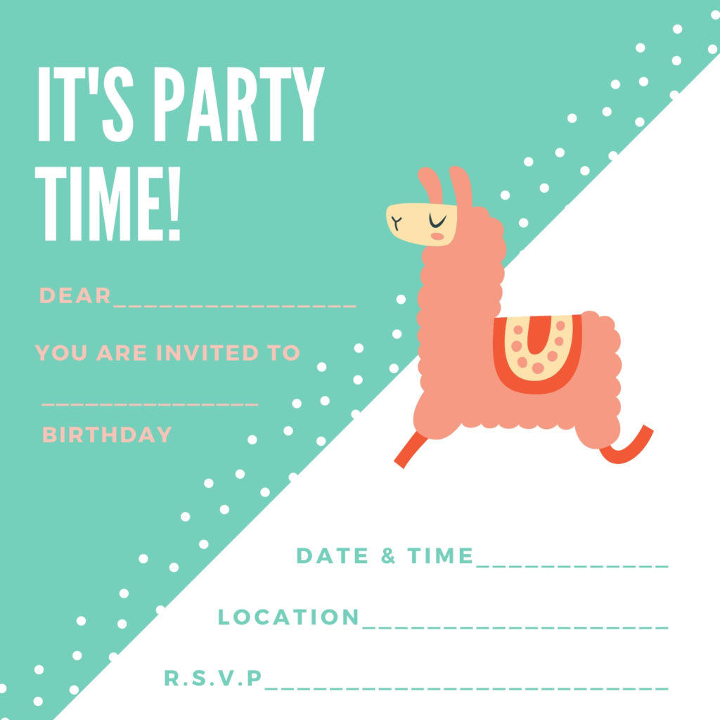 Free Llama Birthday Invite Printable Pack Diy Thought