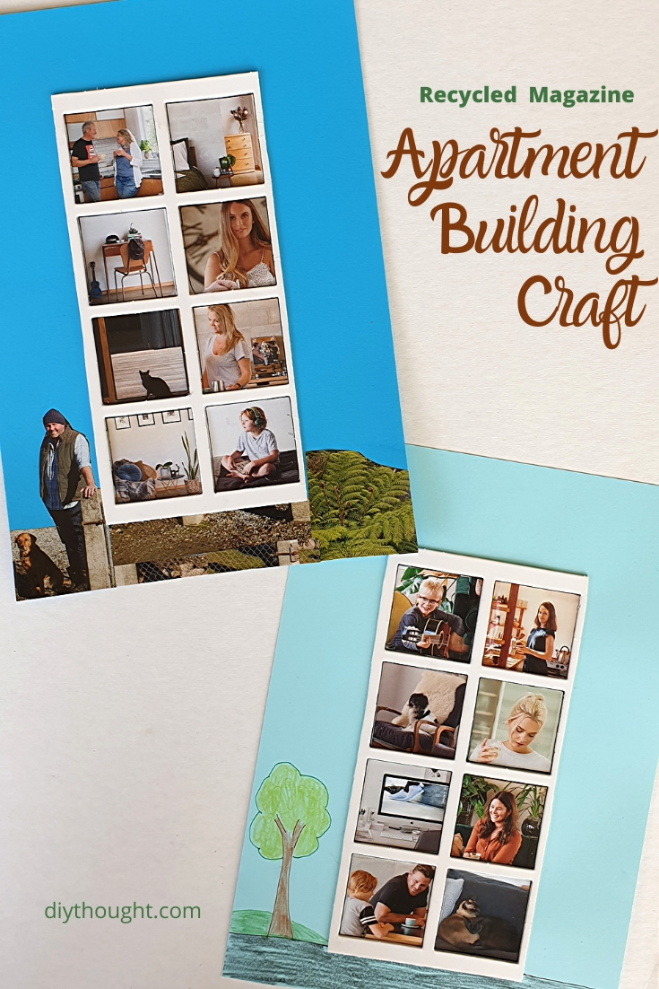 Recycled Magazine Apartment Building Craft