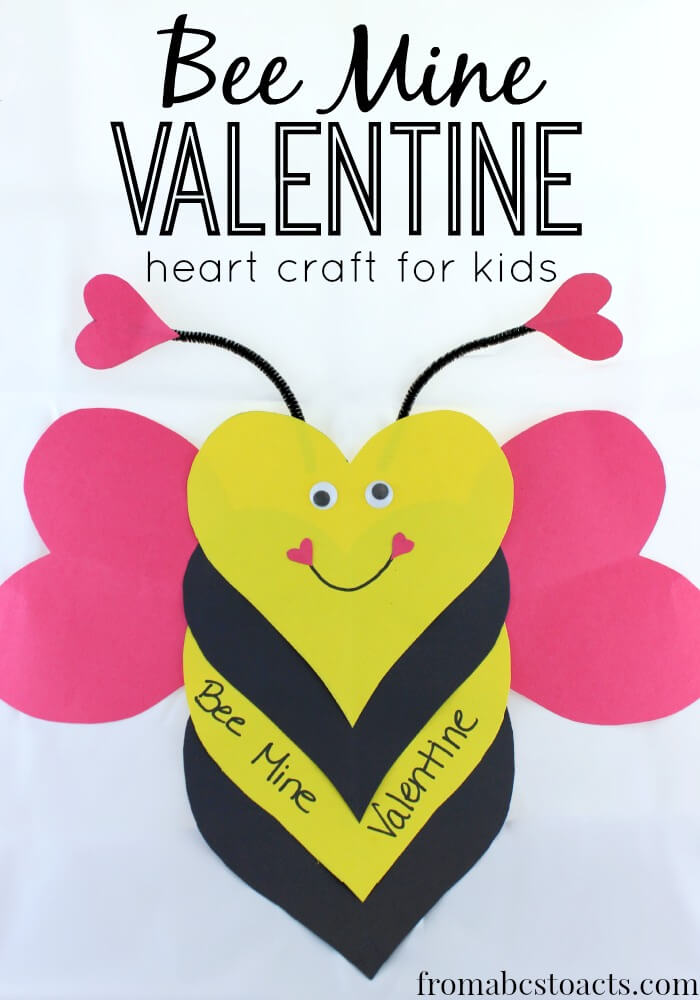 valentine heart bee