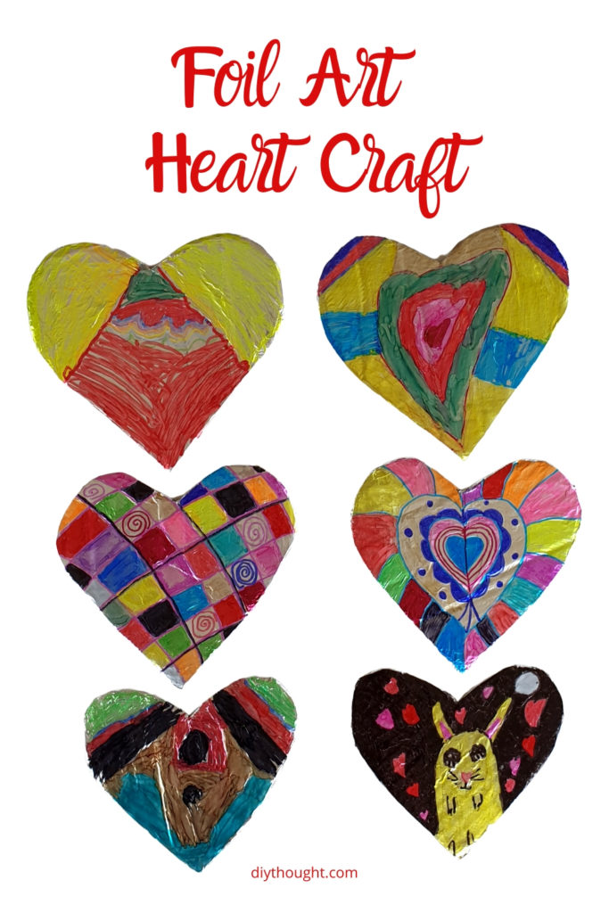 foil art heart card