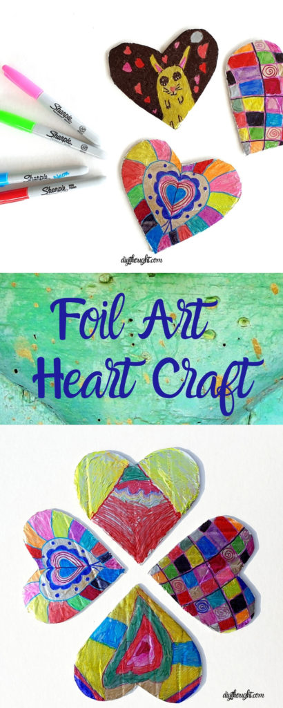 foil art heart craft