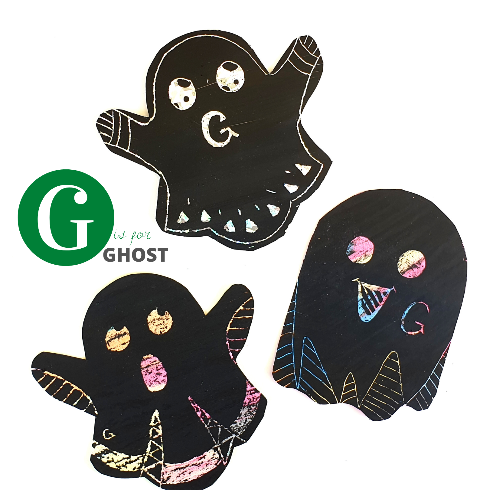 DIY Ghost Scratch Art DIY Thought