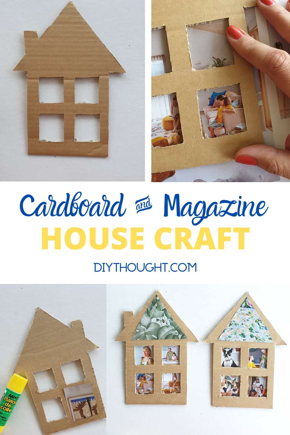 DIY House Craft from magazines and a box