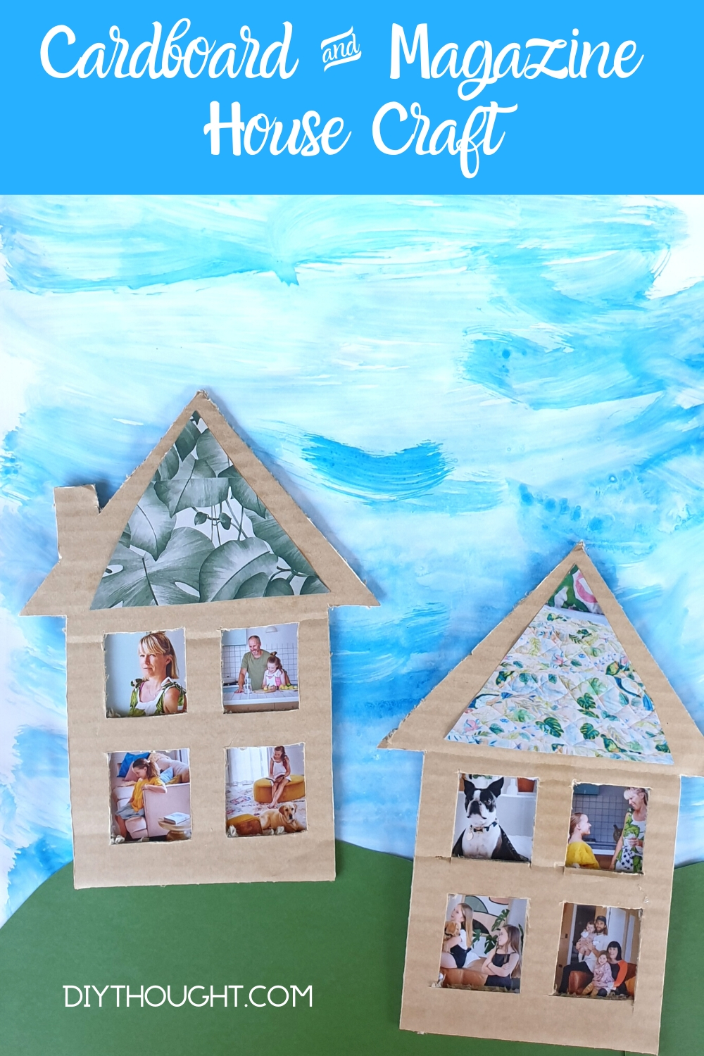 recycled magazine house craft