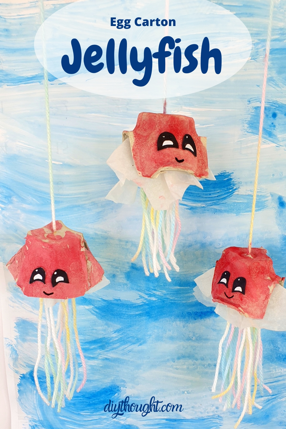 Egg carton jellyfish craft