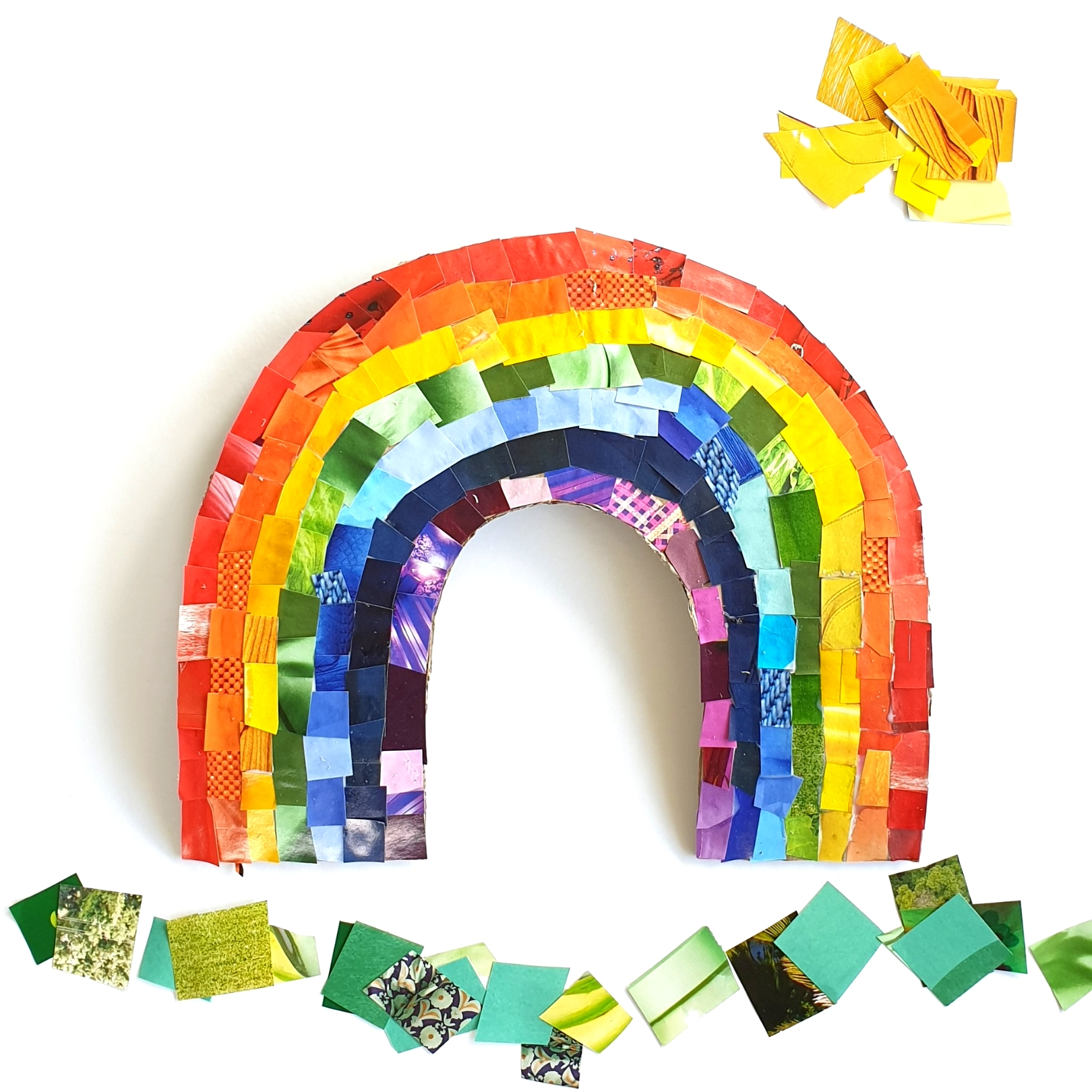 Magazine Collage Rainbow Craft - diy Thought