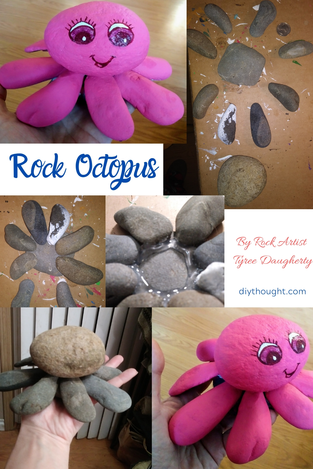 painted rock art octopus