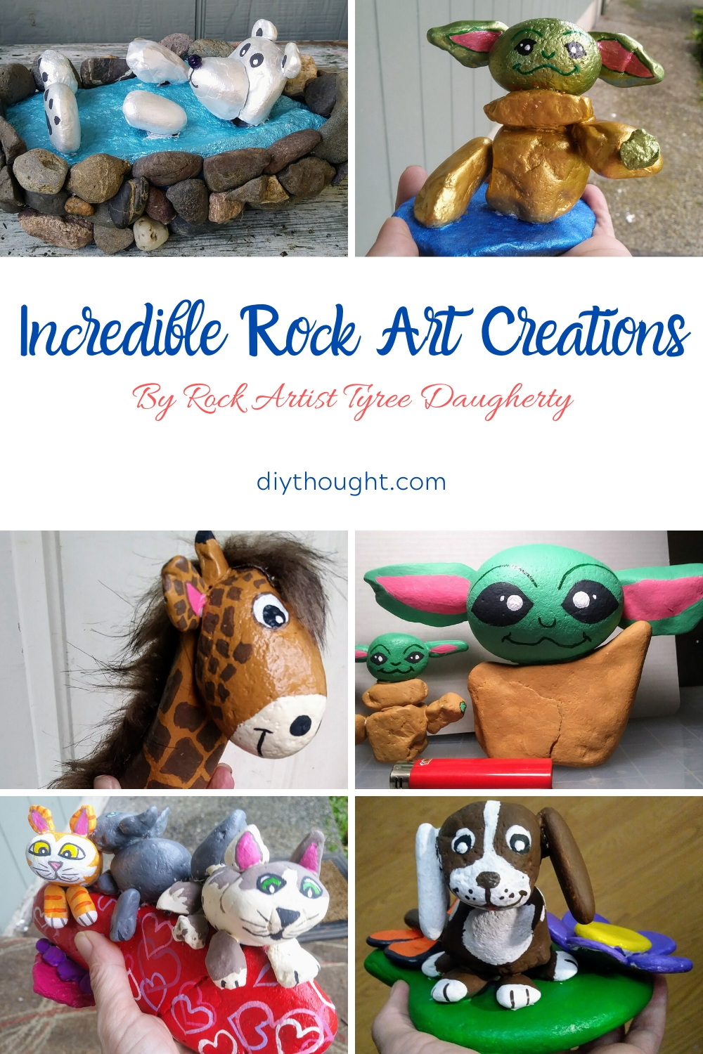 Painted rock animals