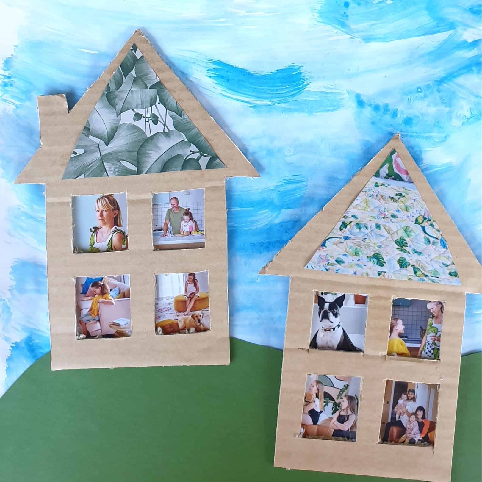 Cardboard Magazine House Craft DIY Thought