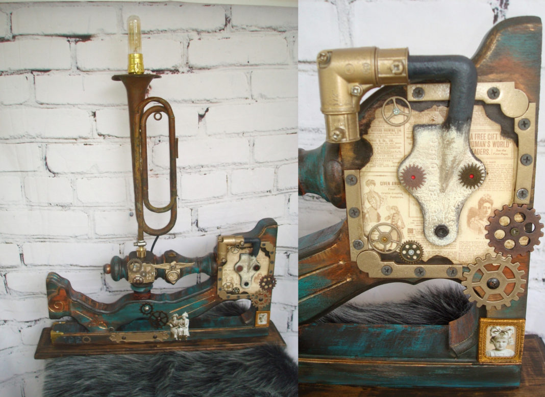 Steampunk Trumpet Lamp diy Thought