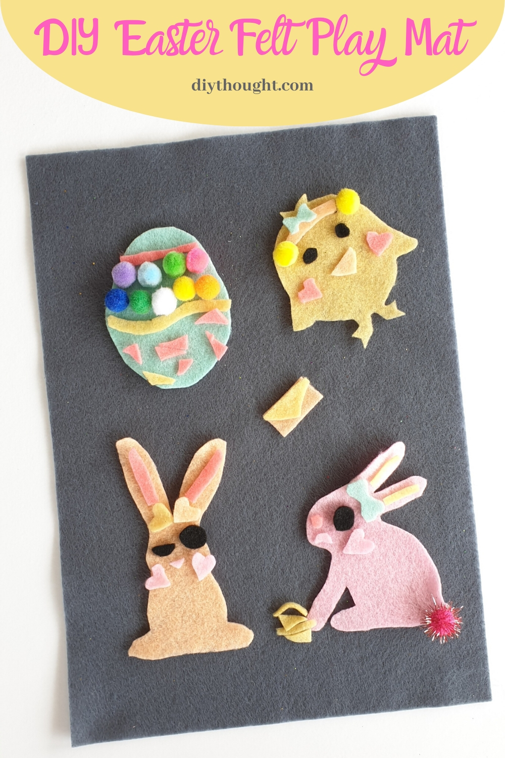 DIY Easter Felt Play Mat diy Thought