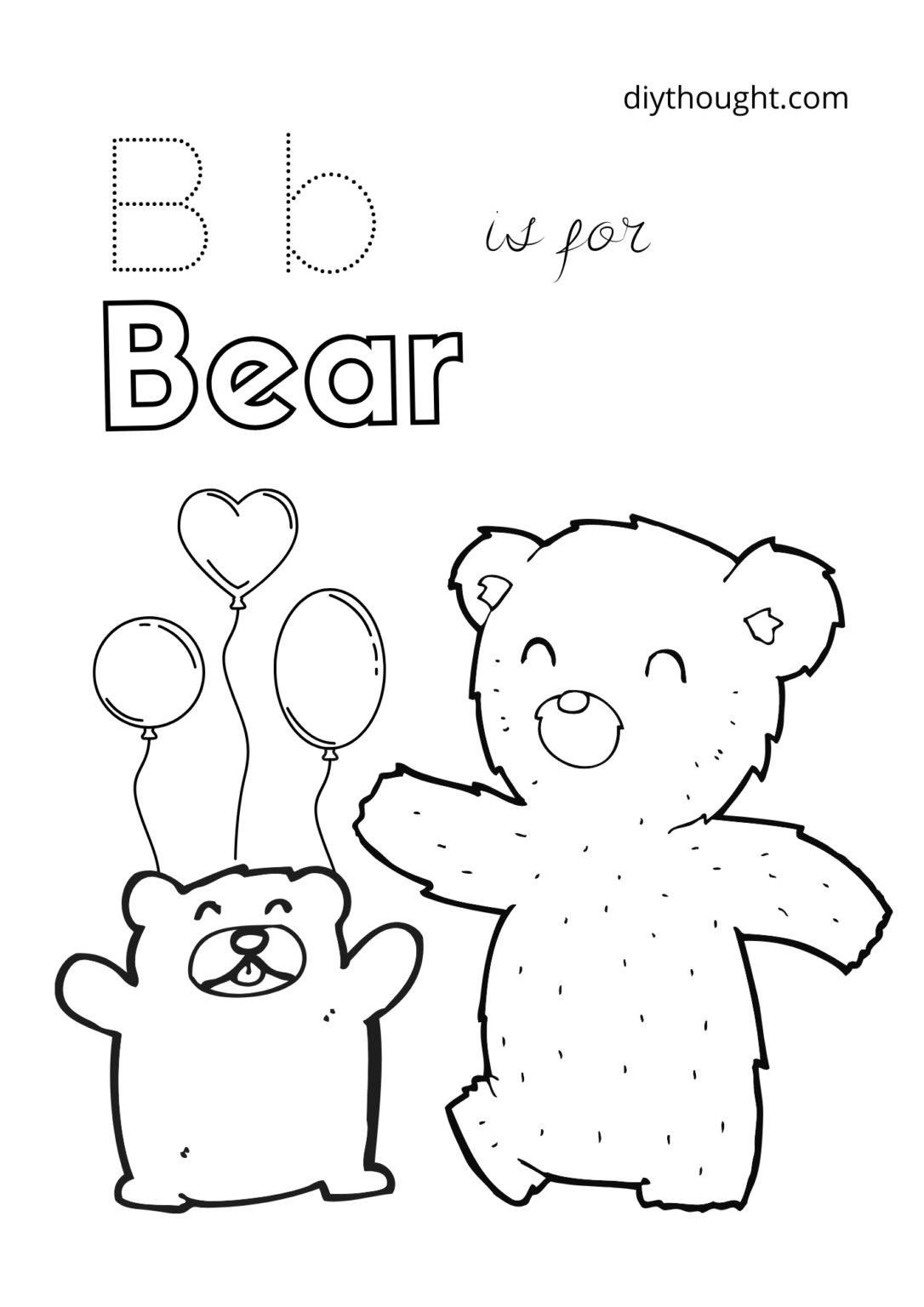 5 letter b preschool printables diy thought