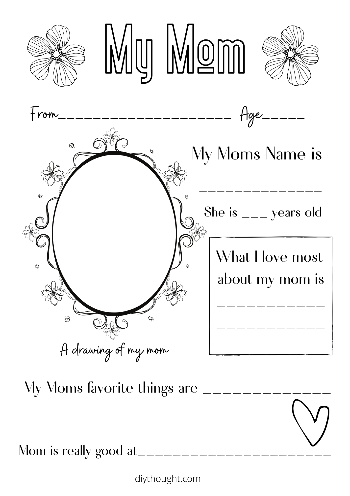 My Mom Printable