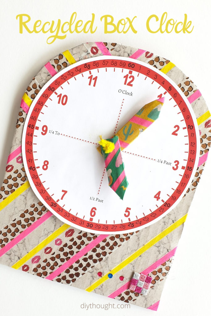 recycled box clock