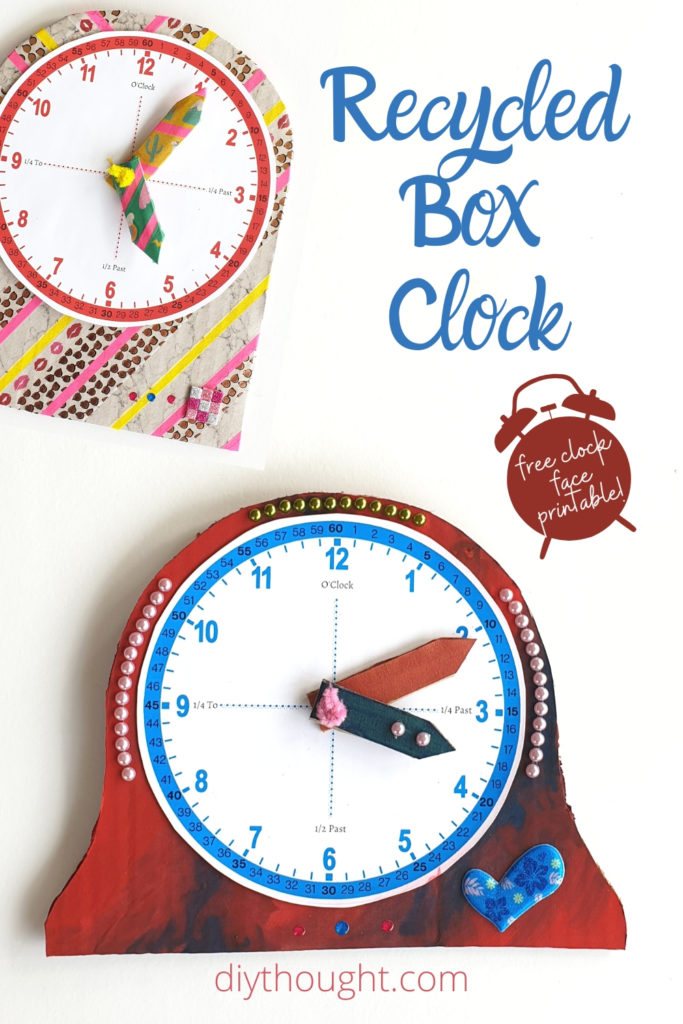 recycled box clock craft