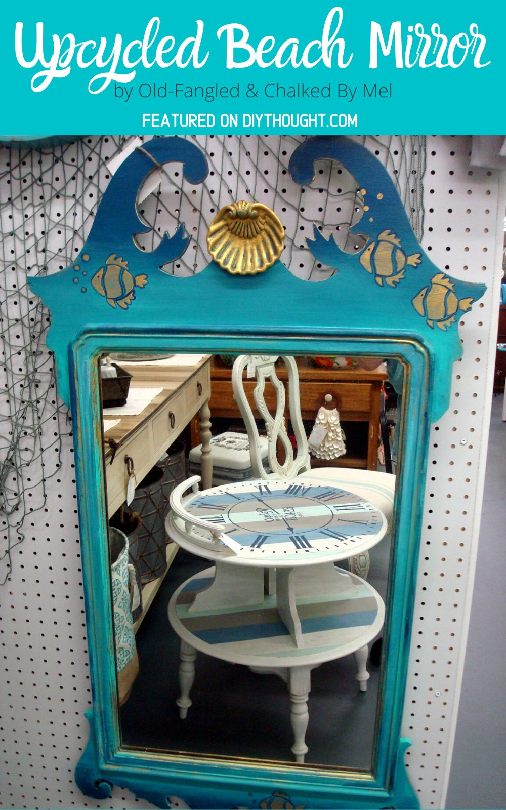 upcycled beach mirron