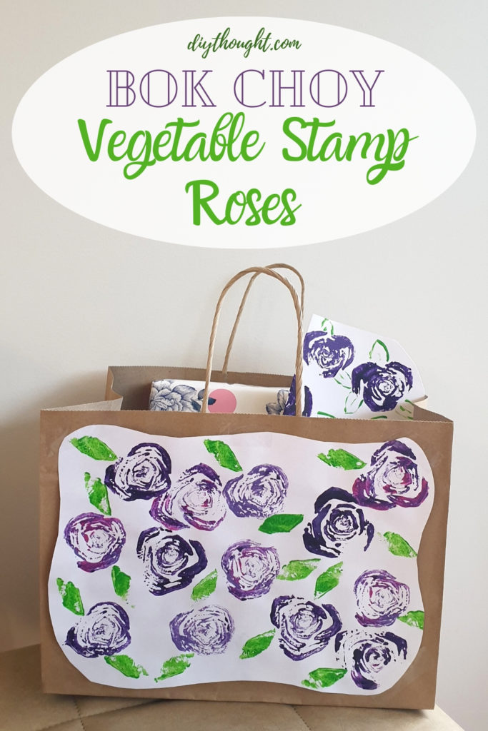 bok choy vegetable stamp roses