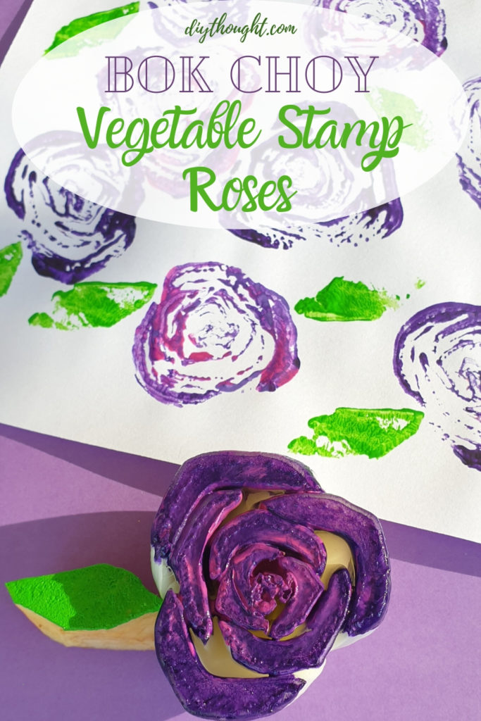 bok choy vegetable stamp roses