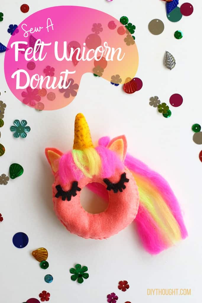 sew a felt unicorn donut