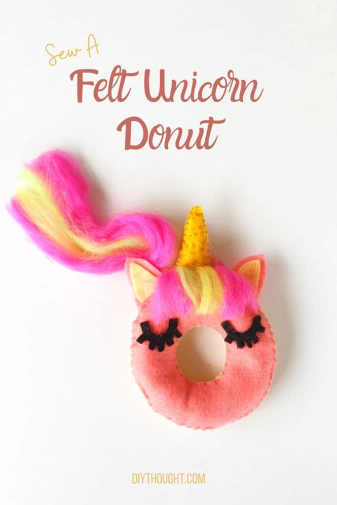 sew a felt uncorn donut