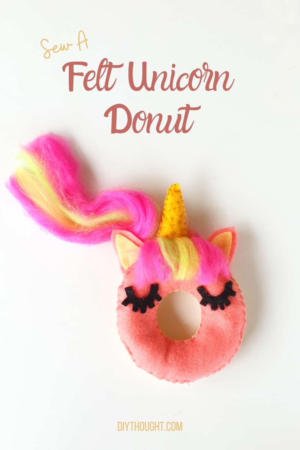 sew a felt uncorn donut