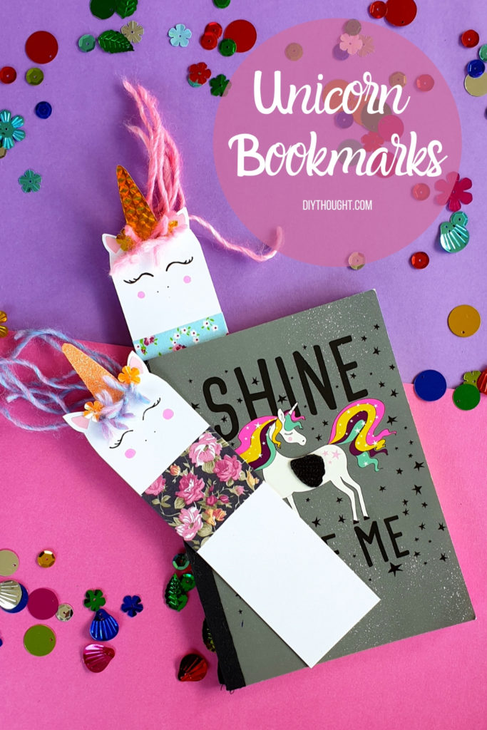 Easy DIY unicorn bookmarks