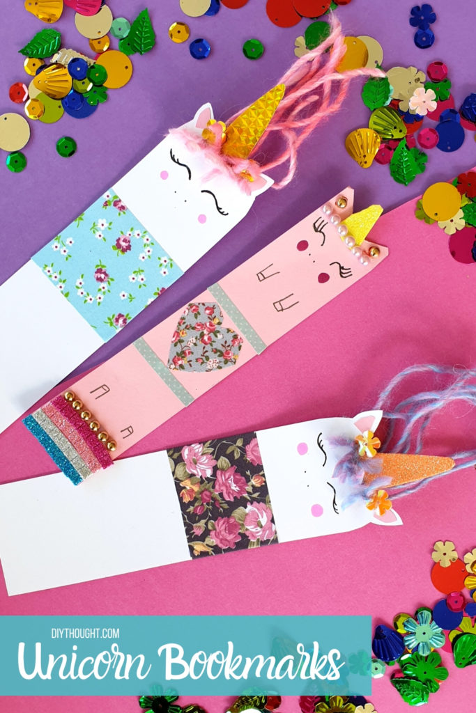 easy diy unicorn bookmarks