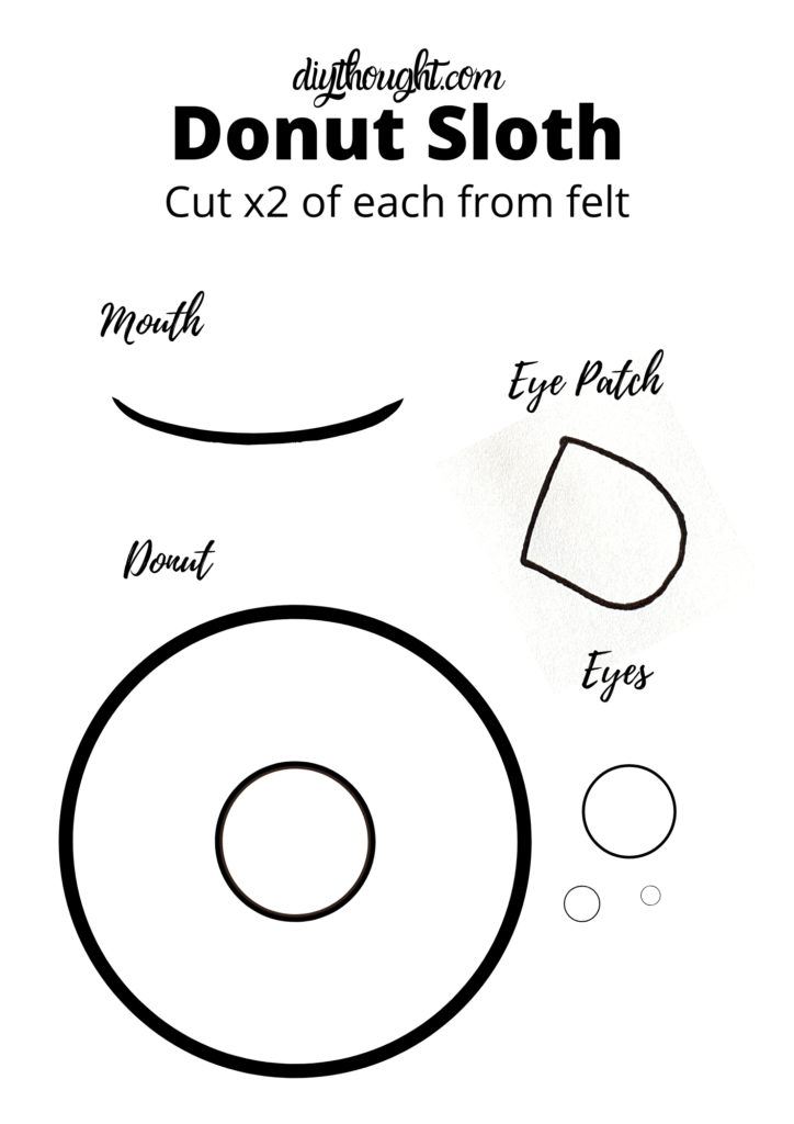 donut sloth softie pattern free
