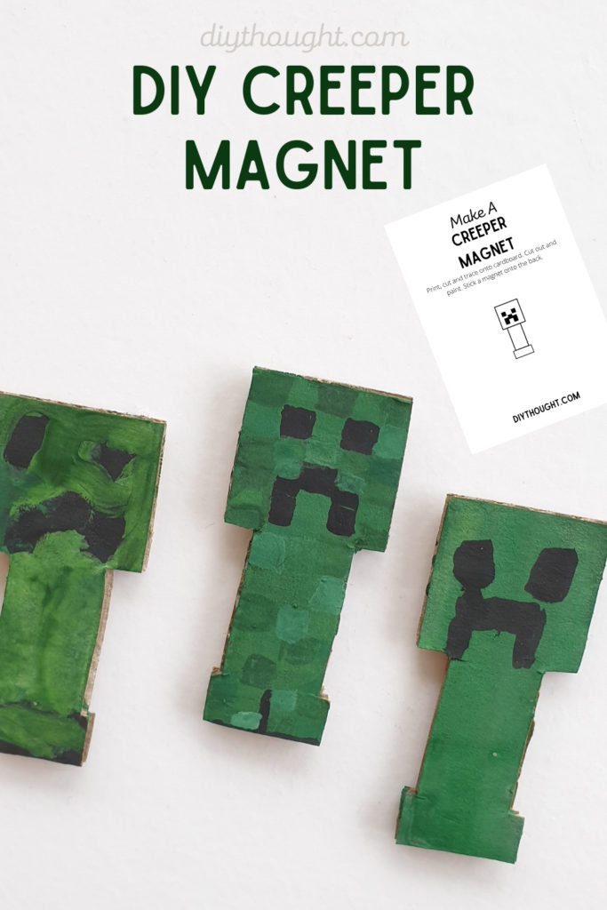 minecraft creeper magnet diy