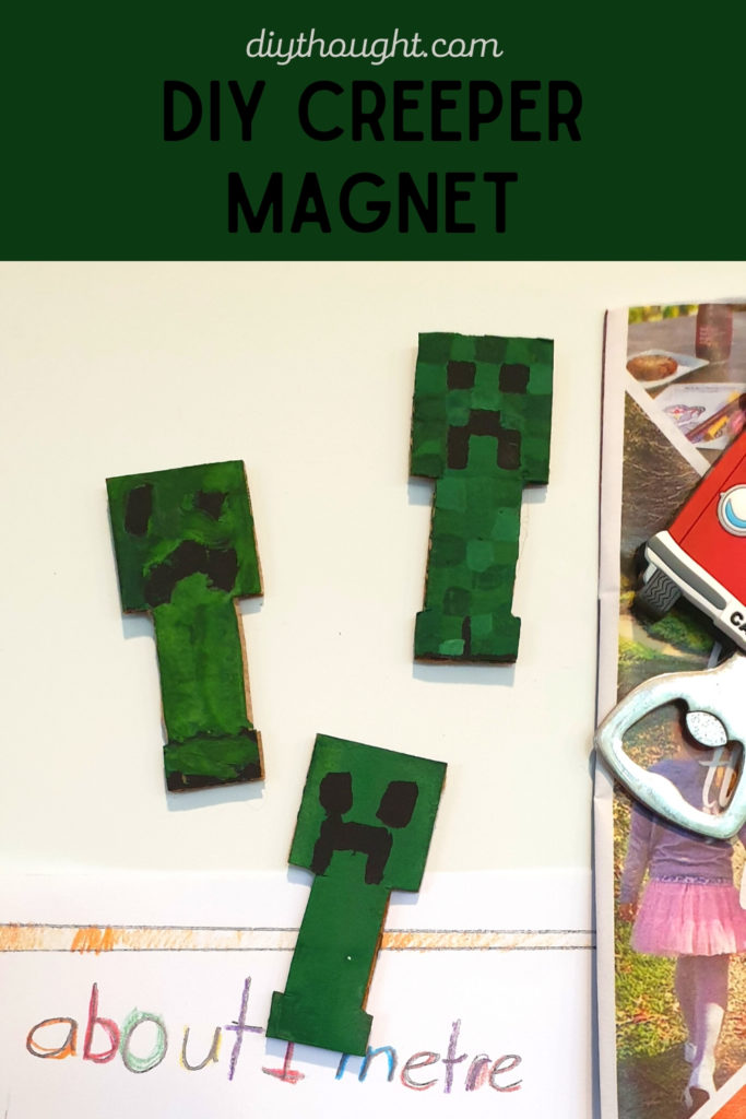 minecraft creeper magnet DIY