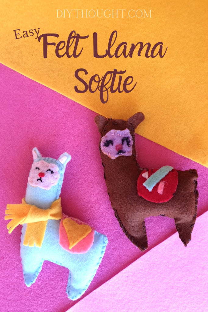 easy felt llama softie