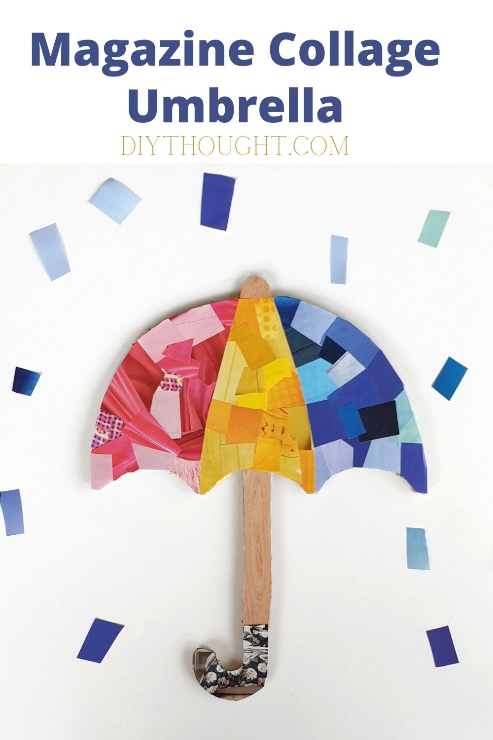 magazine umbrella collage craft