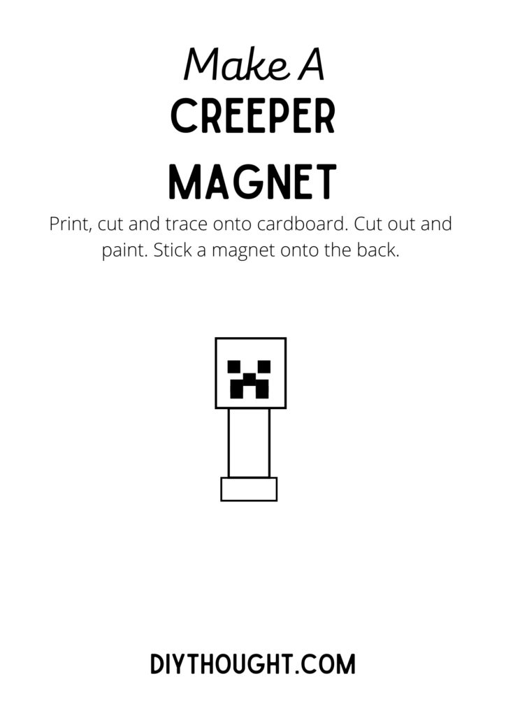 PDF minecraft creeper magnet