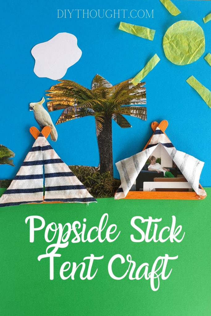 Popsicle stick tent craft
