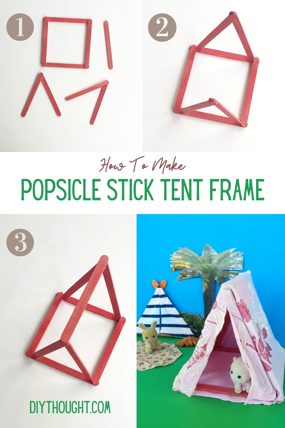 How To Make A Tent With Popsicle Sticks diy Thought