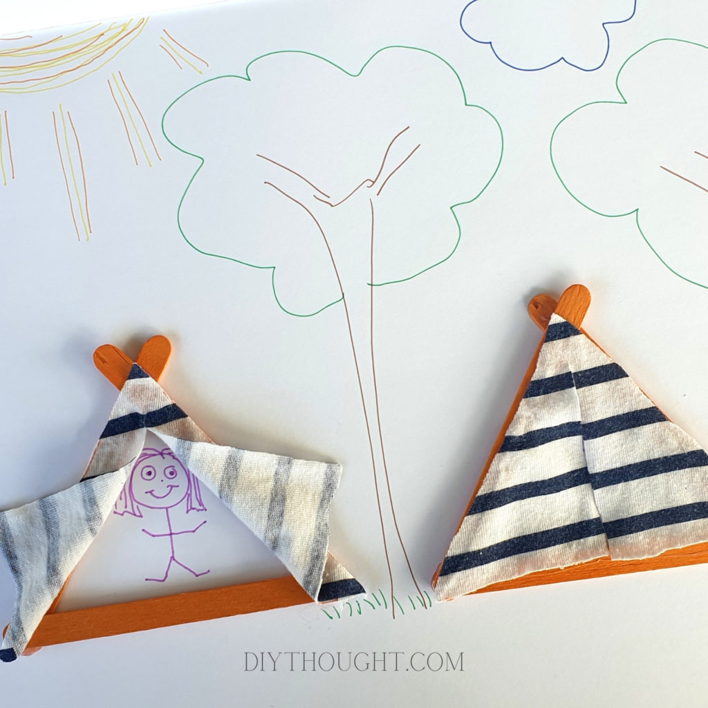 popsicle stick tent craft