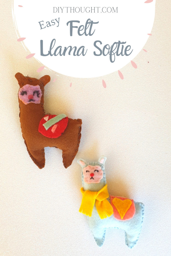 easy felt llama softie