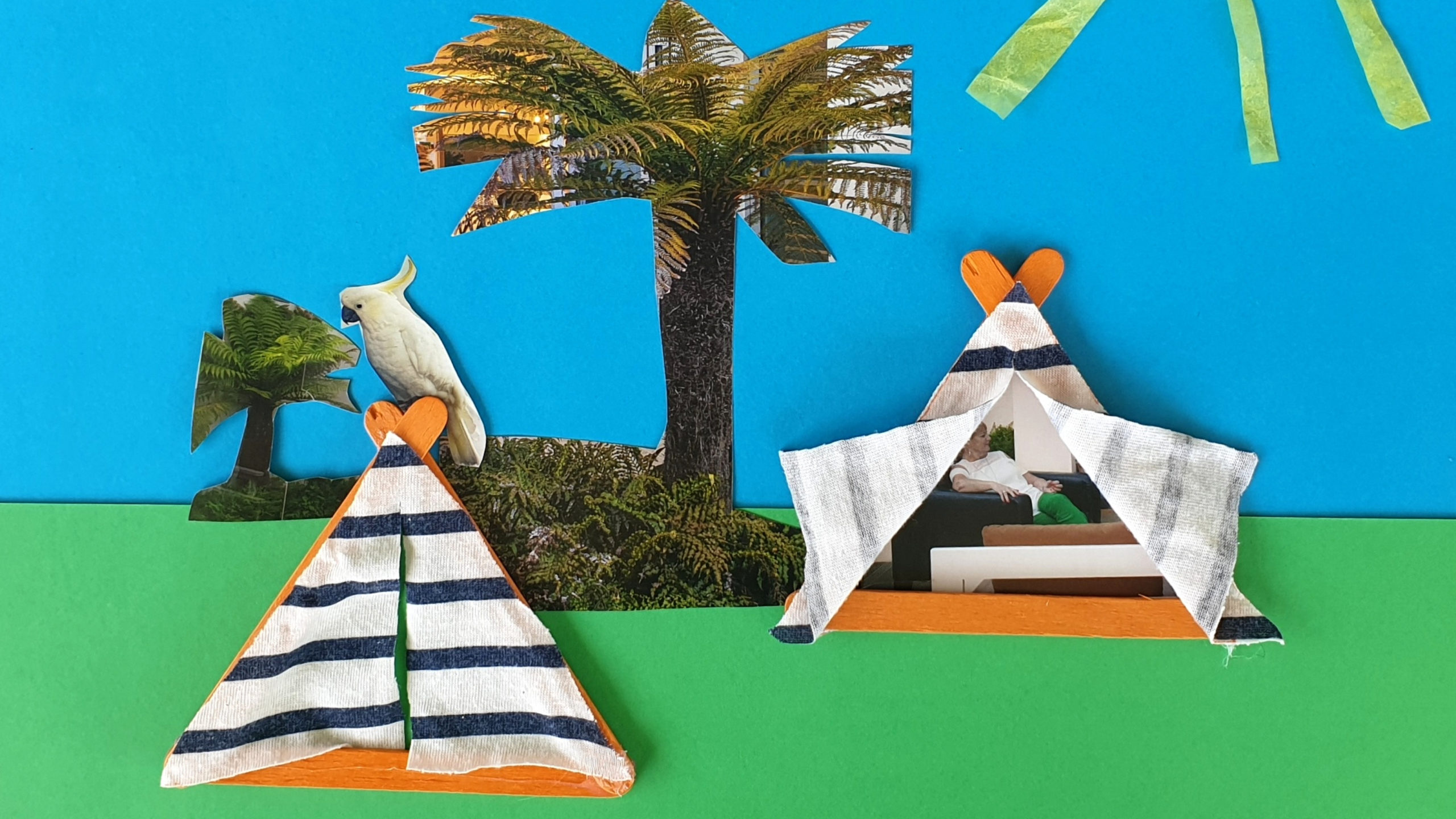 Popsicle Stick Tent Craft DIY Thought