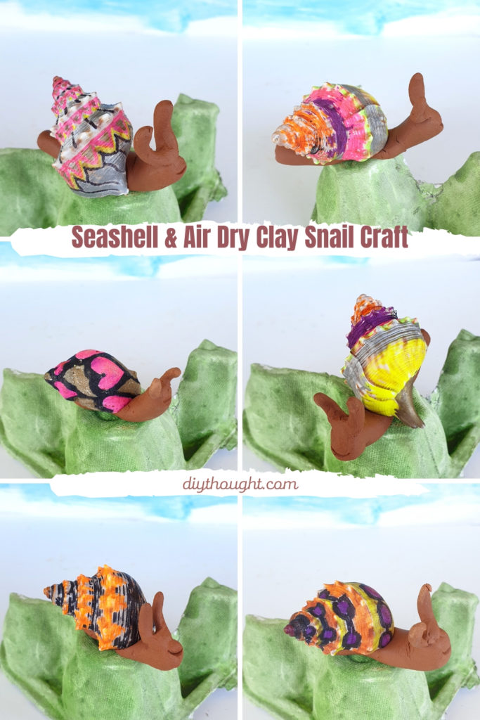 air dry clay snail craft