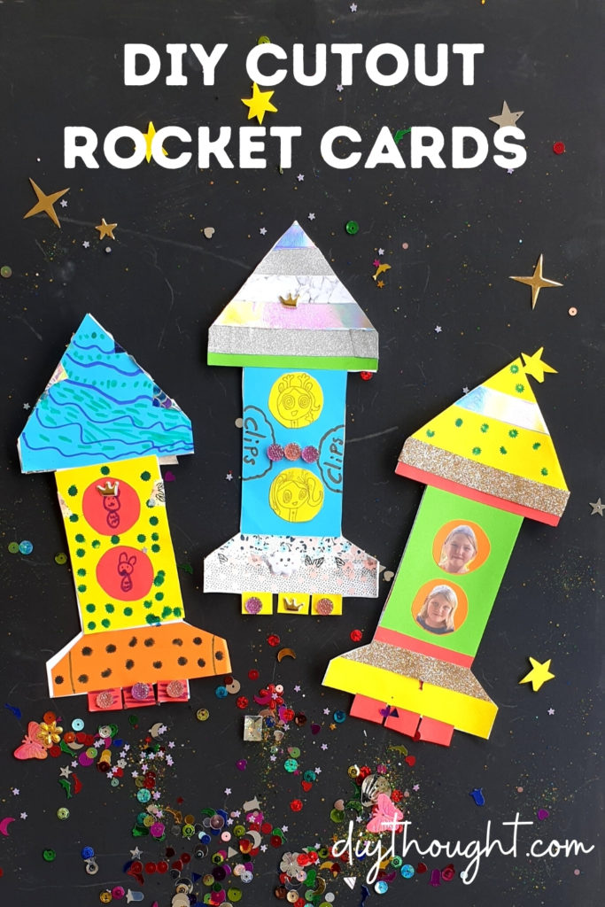DIY cutout rocket cards
