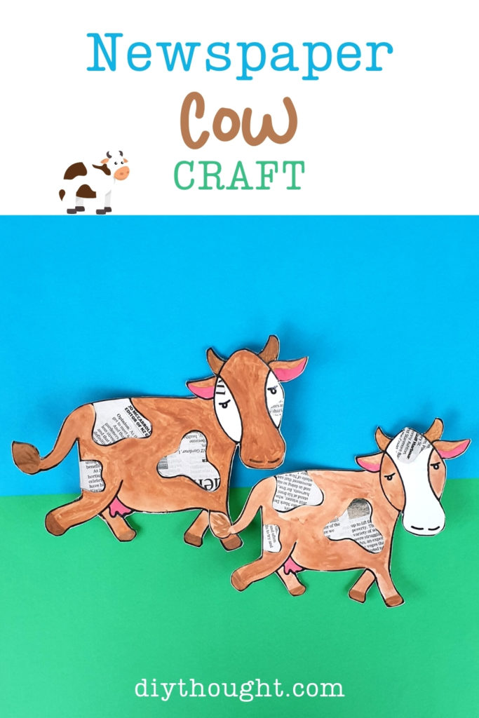 newspaper cow craft